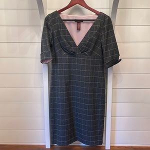 Eliza J Retro Pinup Gray Plaid Dress